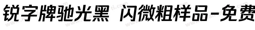 锐字牌驰光黑 闪微粗样品字体转换